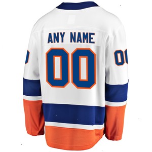 New York Islanders Fanatics Branded Away Breakaway Custom Jersey - White