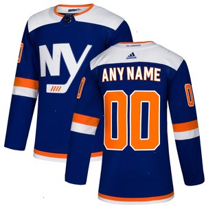 New York Islanders adidas Alternate Authentic Custom Jersey - Blue