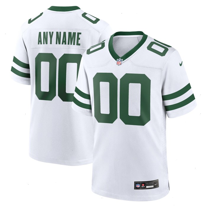 New York Jets Nike Legacy Custom Game Jersey - White