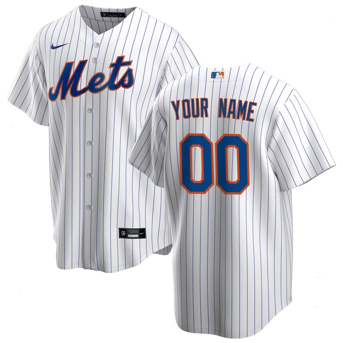 New York Mets Nike Youth Home Replica Custom Jersey - White