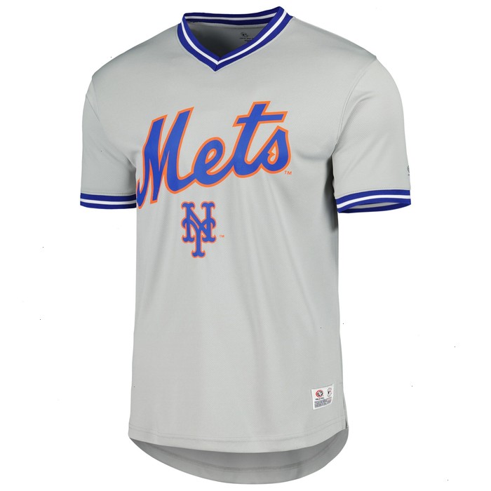 New York Mets V-Neck Jersey - Gray