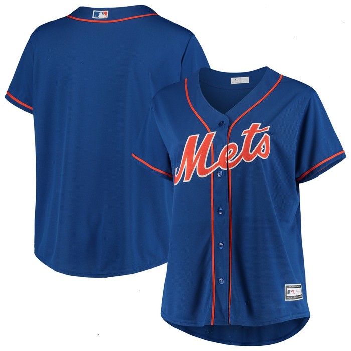 New York Mets Women's Plus Size Alternate Replica Team Jersey - Royal