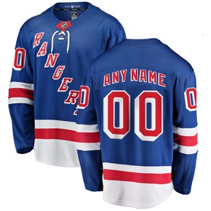 New York Rangers Fanatics Branded Home Breakaway Custom Jersey - Blue