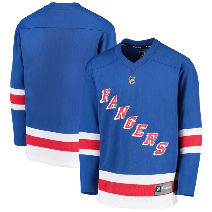 New York Rangers Fanatics Branded Youth Home Replica Blank Jersey - Royal