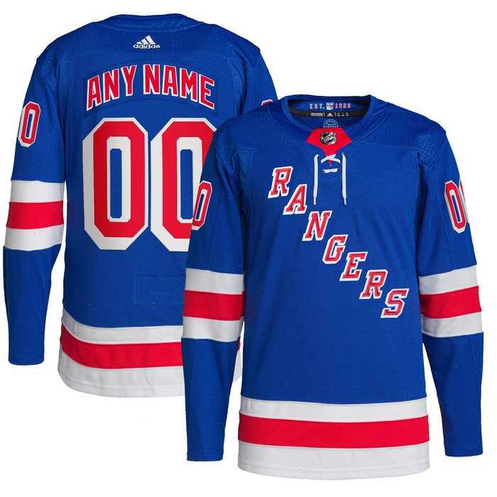 New York Rangers adidas Home Primegreen Authentic Pro Custom Jersey - Royal