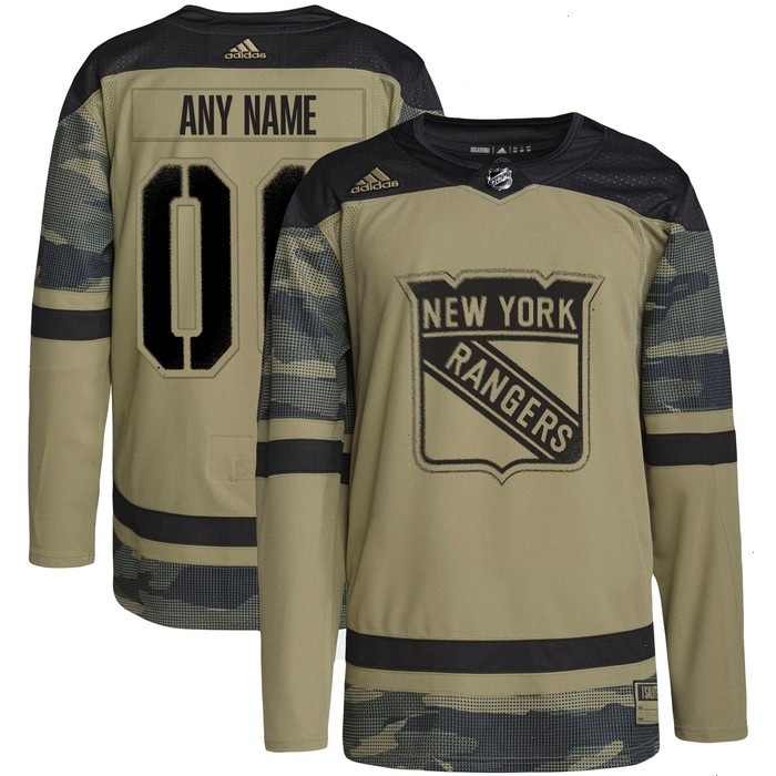 New York Rangers adidas Military Appreciation Team Authentic Custom Practice Jersey - Camo