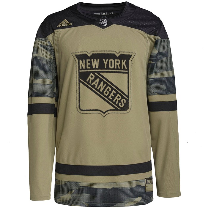 New York Rangers adidas Military Appreciation Team Authentic Custom Practice Jersey - Camo