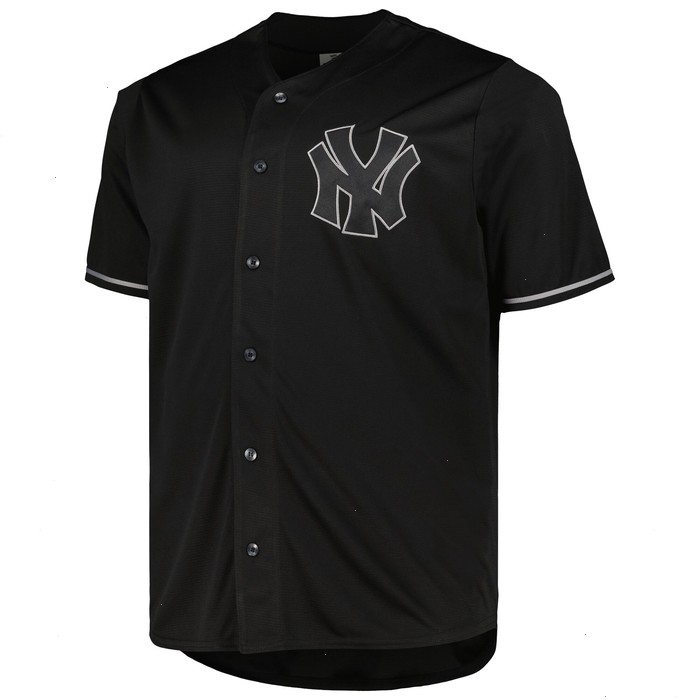 New York Yankees Big & Tall Pop Fashion Jersey - Black/Gray