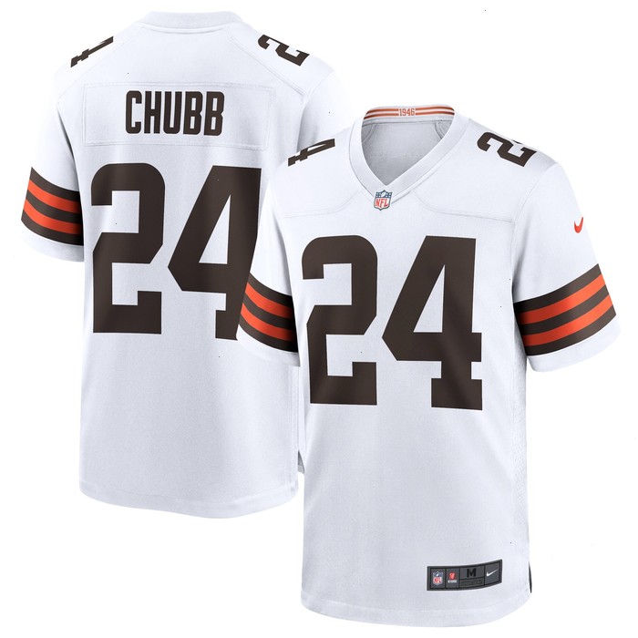 Nick Chubb Cleveland Browns Nike Game Jersey - White