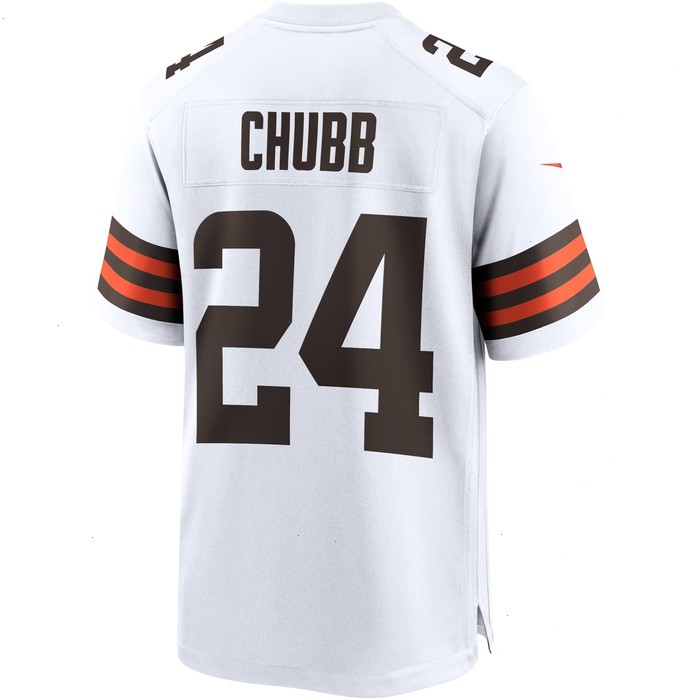 Nick Chubb Cleveland Browns Nike Game Jersey - White