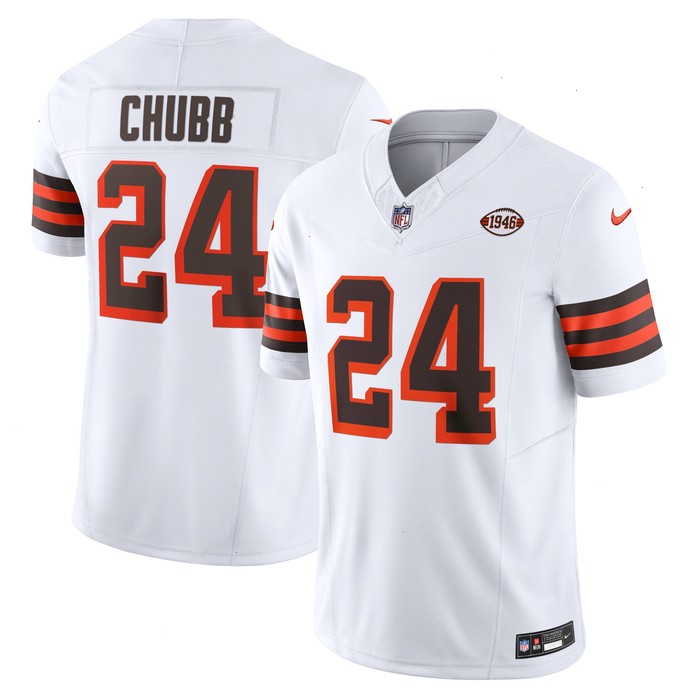 Nick Chubb Cleveland Browns Nike Vapor F.U.S.E. Limited Jersey - White