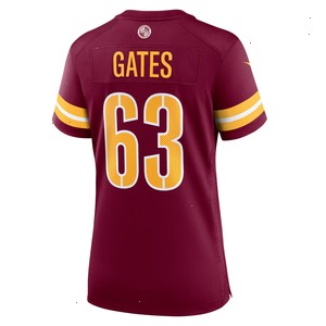 Nick Gates Washington Commanders Nike Women's Game Player Jersey - Burgundy