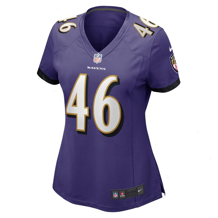 Nick Moore Baltimore Ravens Nike Women's Game Player Jersey - Purple