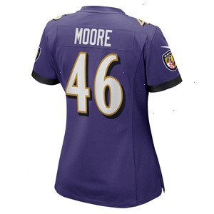 Nick Moore Baltimore Ravens Nike Women's Game Player Jersey - Purple