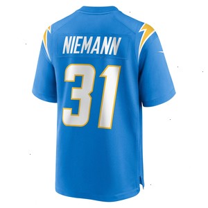 Nick Niemann Los Angeles Chargers Nike Game Player Jersey - Powder Blue