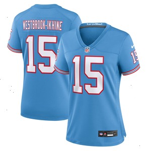 Nick Westbrook-Ikhine Tennessee Titans Nike Women's Oilers Throwback Player Game Jersey - Light Blue