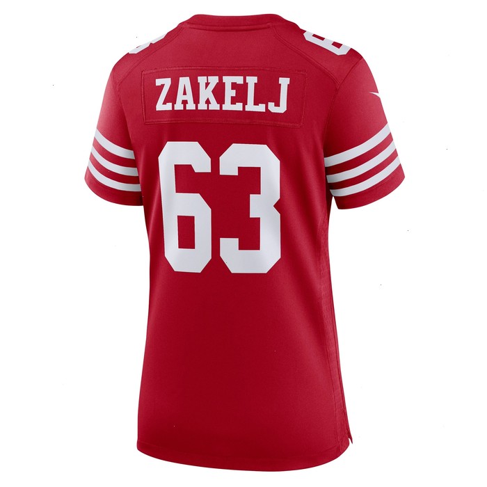 Nick Zakelj San Francisco 49ers Nike Women's Game Player Jersey - Scarlet