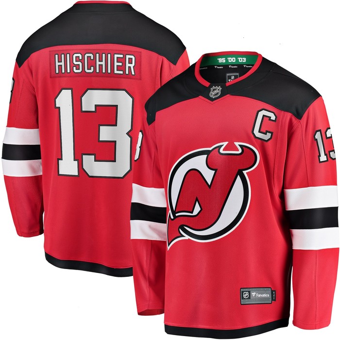 Nico Hischier New Jersey Devils Fanatics Branded Home Premier Breakaway Player Jersey - Red