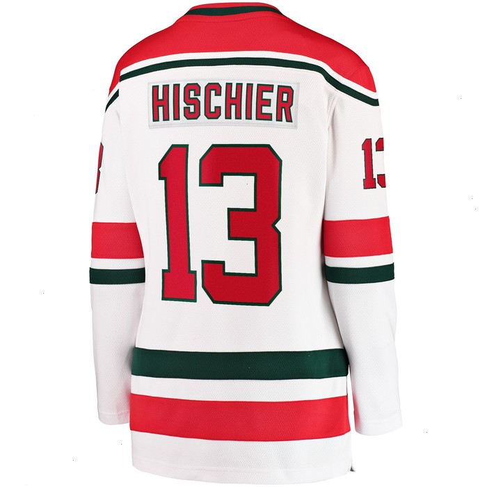 Nico Hischier New Jersey Devils Fanatics Branded Women's 2022/23 Heritage Premier Breakaway Jersey - White