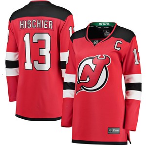 Nico Hischier New Jersey Devils Fanatics Branded Women's Captain Patch Home Breakaway Jersey - Red