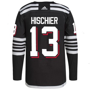 Nico Hischier New Jersey Devils adidas Alternate Primegreen Authentic Pro Player Jersey - Black