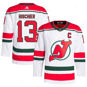 Nico Hischier New Jersey Devils adidas Primegreen Authentic Pro Player Jersey - White