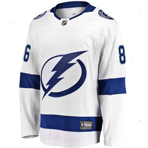 Nikita Kucherov Tampa Bay Lightning Fanatics Branded Away Premier Breakaway Player Jersey - White