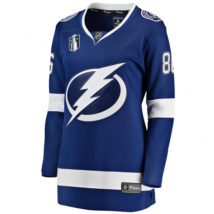 Nikita Kucherov Tampa Bay Lightning Fanatics Branded Women's Home 2022 Stanley Cup Final Breakaway Player Jersey - Blue