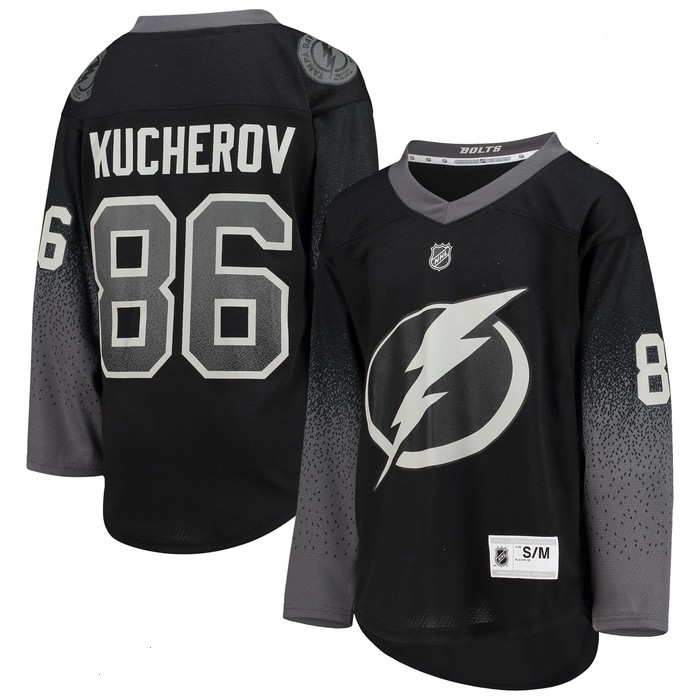 Nikita Kucherov Tampa Bay Lightning Youth Alternate Replica Player Jersey - Black