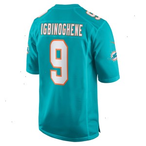 Noah Igbinoghene Miami Dolphins Nike Game Player Jersey - Aqua