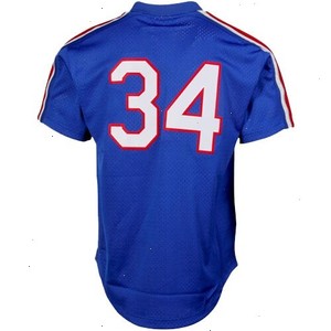 Nolan Ryan Texas Rangers Mitchell & Ness 1989 Authentic Cooperstown Collection Mesh Batting Practice Jersey - Royal