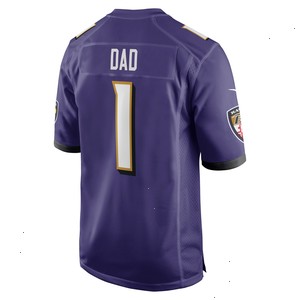 Number 1 Dad Baltimore Ravens Nike Game Jersey - Purple