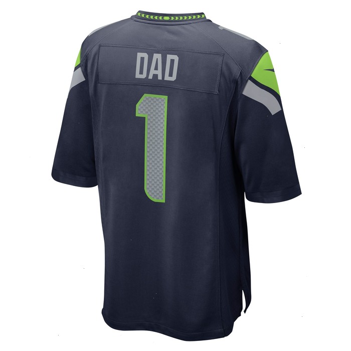 Number 1 Dad Seattle Seahawks Nike Game Jersey - College Navy