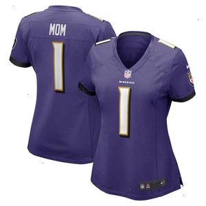 Number 1 Mom Baltimore Ravens Nike Women's Game Jersey - Purple