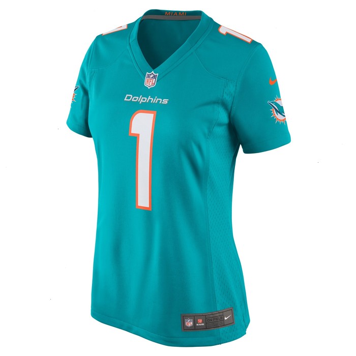 Number 1 Mom Miami Dolphins Nike Women's Game Jersey - Aqua