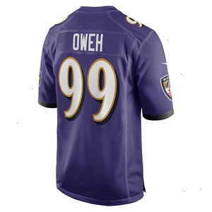 Odafe Oweh Baltimore Ravens Nike Game Player Jersey - Purple