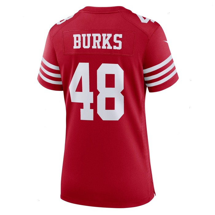 Oren Burks San Francisco 49ers Nike Women's Game Player Jersey - Scarlet