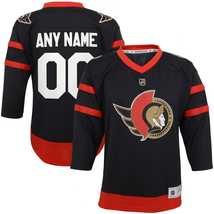 Ottawa Senators Youth Home Replica Custom Jersey - Black