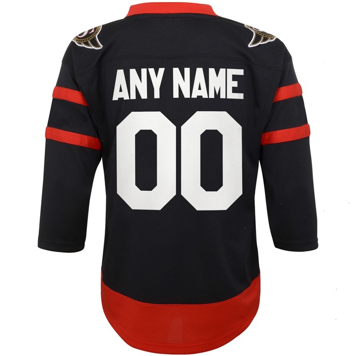 Ottawa Senators Youth Home Replica Custom Jersey - Black