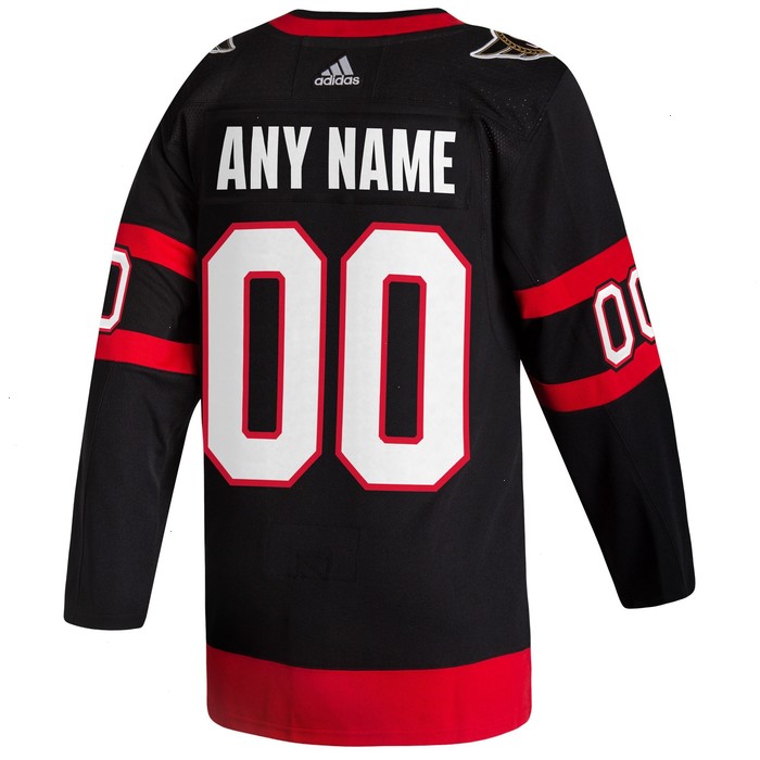 Ottawa Senators adidas 2020/21 Home Authentic Custom Jersey - Black