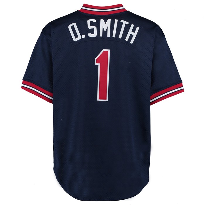 Ozzie Smith St. Louis Cardinals Mitchell & Ness 1994 Authentic Cooperstown Collection Mesh Batting Practice Jersey - Navy