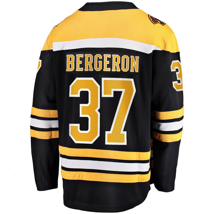 Patrice Bergeron Boston Bruins Fanatics Branded Captain Patch Home Breakaway Jersey - Black