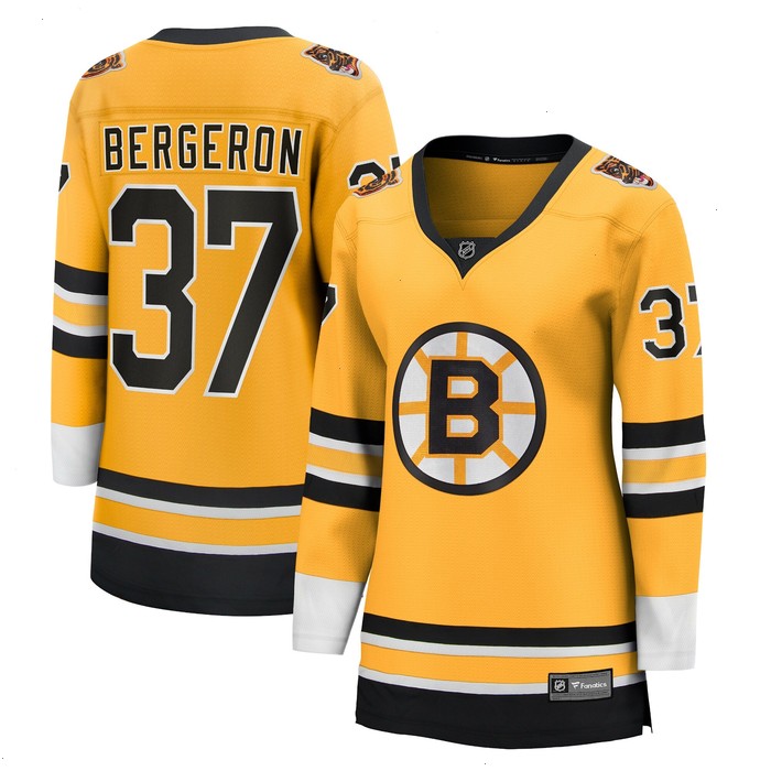 Patrice Bergeron Boston Bruins Fanatics Branded Women's 2020/21 Special Edition Breakaway Player Jersey - Gold