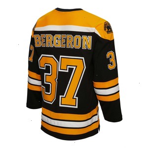 Patrice Bergeron Boston Bruins Mitchell & Ness Big & Tall 2010 Alternate Captain Patch Blue Line Player Jersey - Black