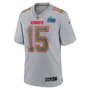 Patrick Mahomes Kansas City Chiefs Nike Super Bowl LVII Patch Atmosphere Fashion Game Jersey - Gray