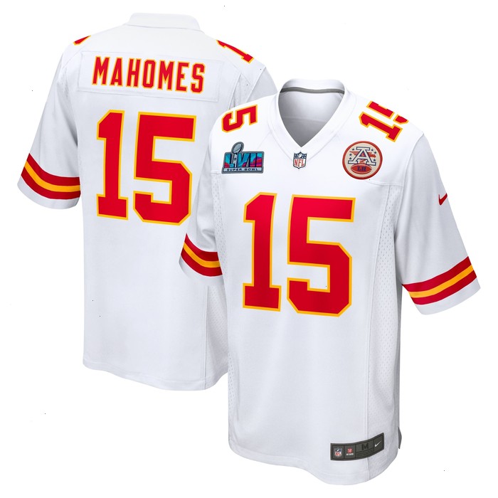 Patrick Mahomes Kansas City Chiefs Nike Super Bowl LVII Patch Away Game Jersey - White