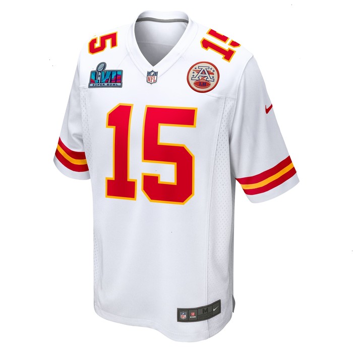 Patrick Mahomes Kansas City Chiefs Nike Super Bowl LVII Patch Away Game Jersey - White