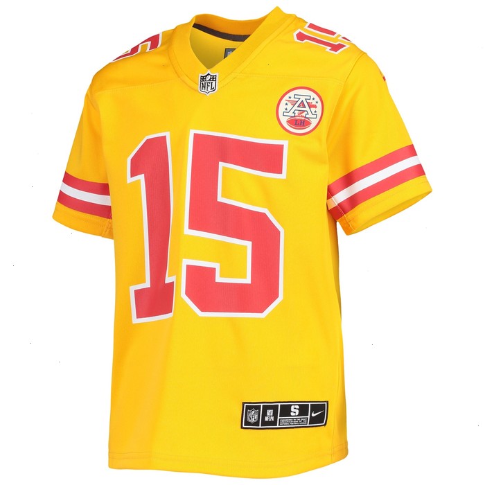 Patrick Mahomes Kansas City Chiefs Nike Youth Inverted Team Game Jersey - Gold