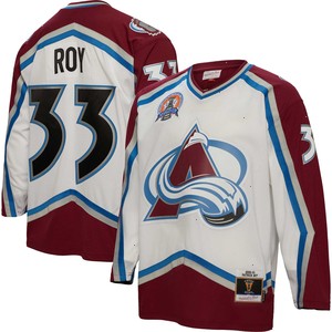 Patrick Roy Colorado Avalanche Mitchell & Ness 2000/01 Blue Line Player Jersey - White