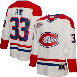 Patrick Roy Montreal Canadiens Mitchell & Ness 1992/93 Blue Line Player Jersey - White